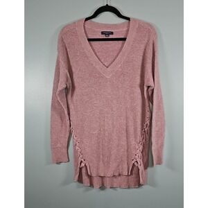 American Eagle Women's Jegging Fit Braided Purple Sweater Size Medium